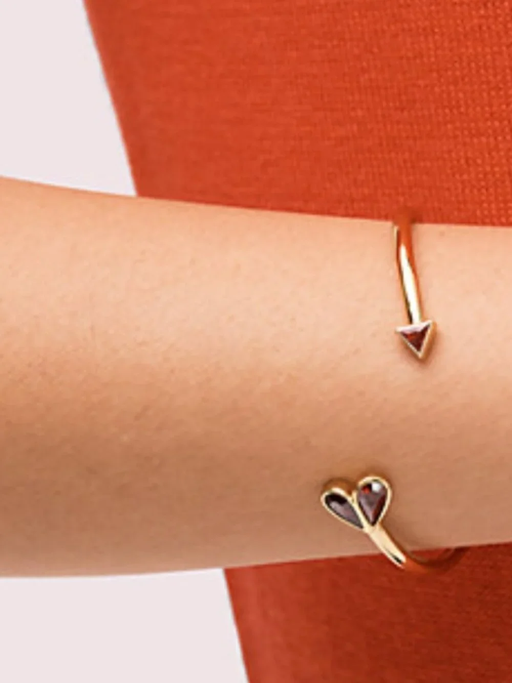 NWT~KATE SPADE~Rock Solid Stone Heart Flex Cuff